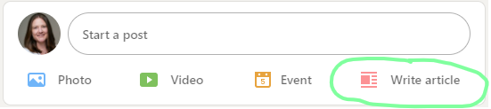 write article on LinkedIn